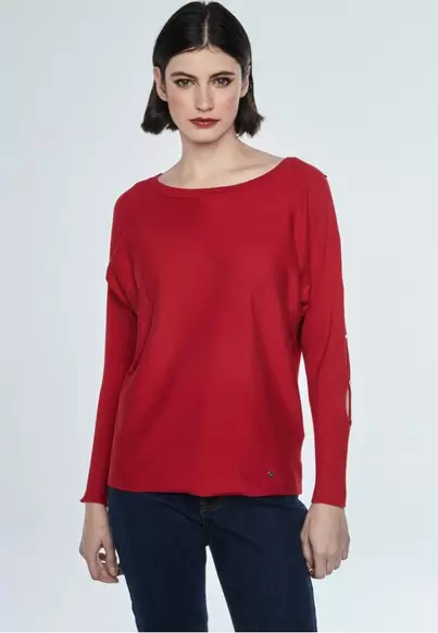 Oferta de Jersey botones ROJO por 29,99€ en Dandara