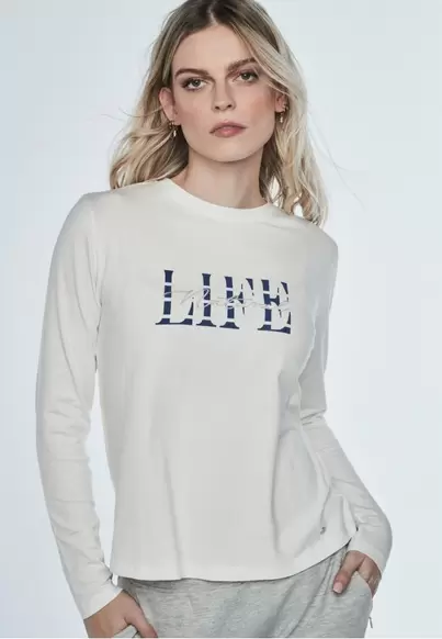 Oferta de Camiseta life BLANCO por 17,59€ en Dandara