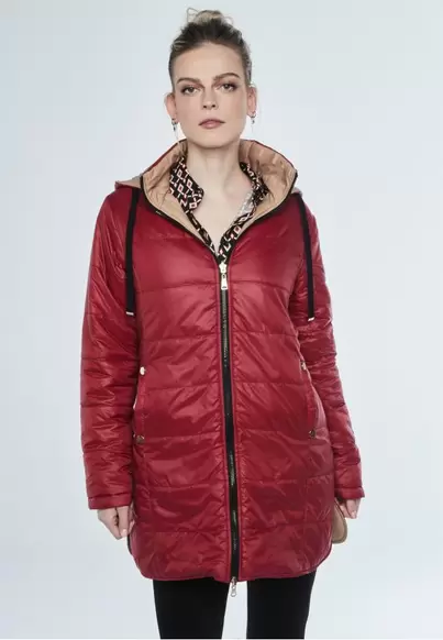 Oferta de Parka reversible bicolor ROJO por 71,99€ en Dandara