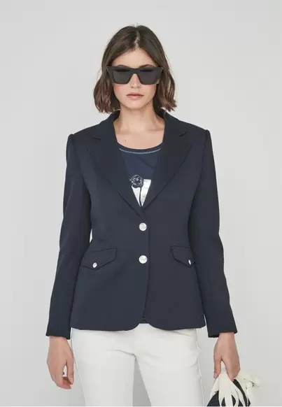 Oferta de Blazer básica botones escudo AZUL MARINO por 59,99€ en Dandara