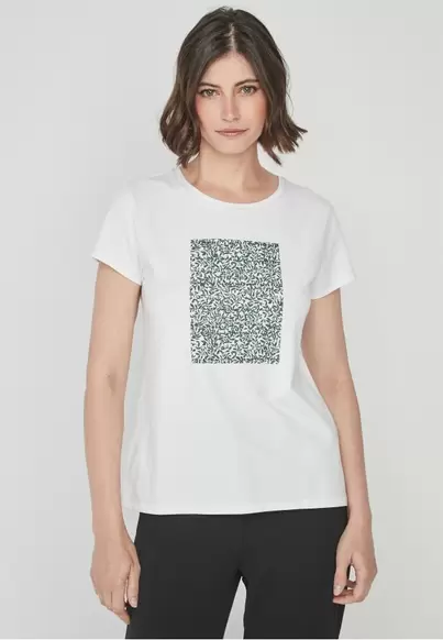 Oferta de Camiseta hojas BLANCO por 25,99€ en Dandara