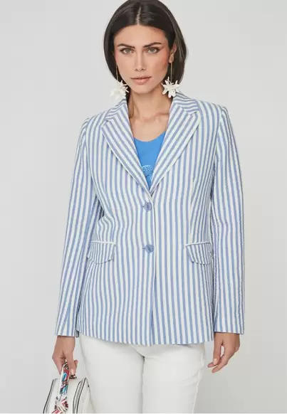 Oferta de Blazer rayas AZUL por 49,99€ en Dandara