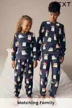 Oferta de Azul marino - Pijamas navideños de pingüinos para niños a juego para toda la familia (9meses-16años) por 18,29€ en Next