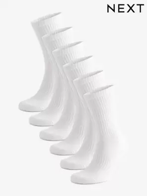 Oferta de Blanco - Essential Sports Socks 6 Pack (N74995) | 21 € por 21€ en Next