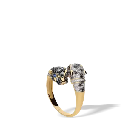 Oferta de Anillo diamante oro 18 quilates SNOW LEOPARD por 1725€ en José Luis Joyerías