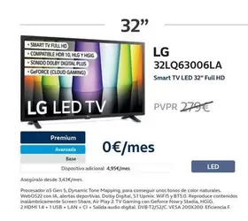 Oferta de LG - 32LQ63006LA por 279€ en Movistar