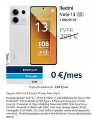 Oferta de Xiaomi - Redmi Note 13 5g por 299€ en Movistar