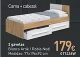 Oferta de Blanco - 2 Gavetas  Artik / Roble Nodi por 179€ en Mi Bricolaje