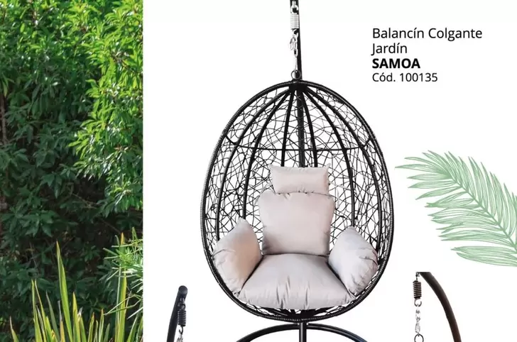 Oferta de Samoa - Balancin Colgante Jardin en Conforama