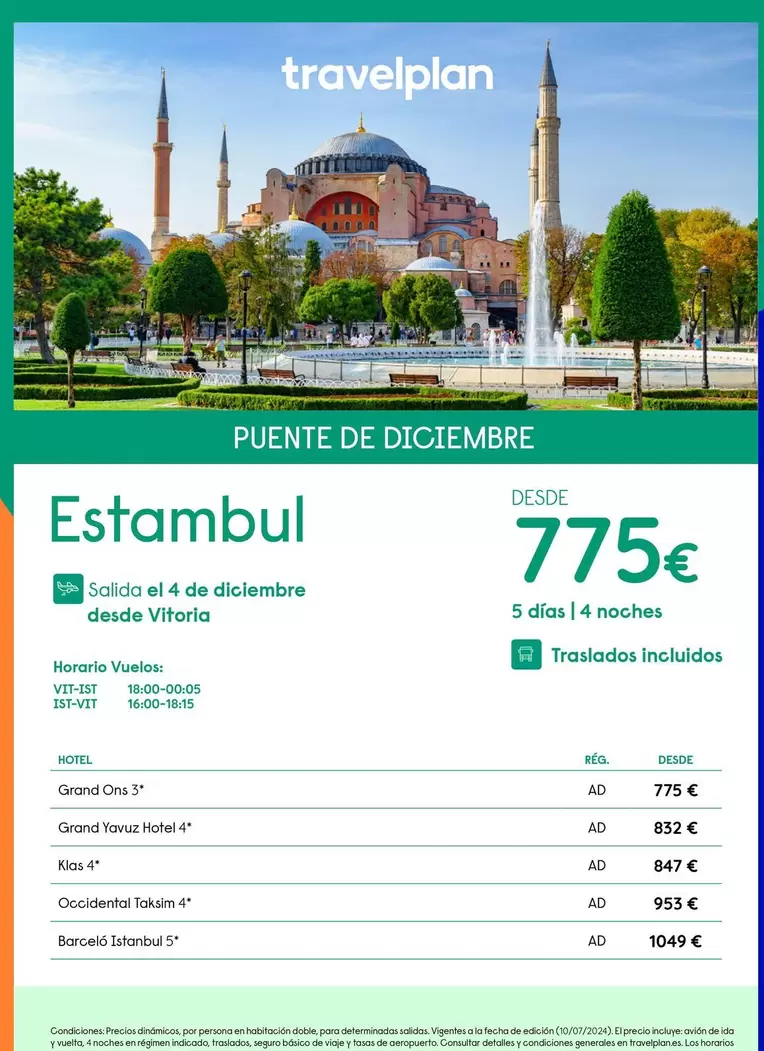 Oferta de Travelplan - Estambul por 775€ en Travelplan