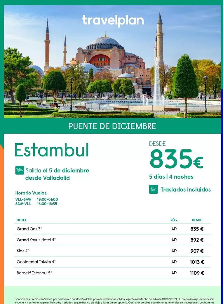 Oferta de Travelplan - Estambul por 835€ en Travelplan