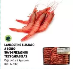 Oferta de Langostino Alistado A Bordo 50/54 Piezas/kg Tres Carabelas en Makro