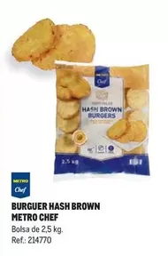 Oferta de Metro Chef - Burguer Hash Brown en Makro