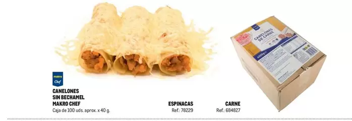 Oferta de Makro Chef - Canelones Sin Bechamel en Makro