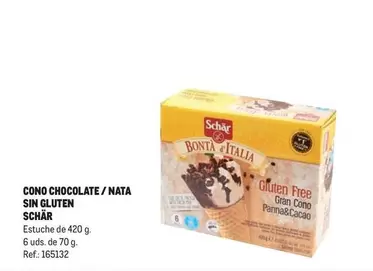 Oferta de Schär - Cono Chocolate/Nata Sin Gluten en Makro