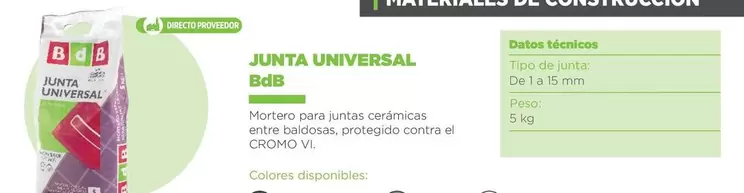 Oferta de Universal - Bdb - Junta en BdB