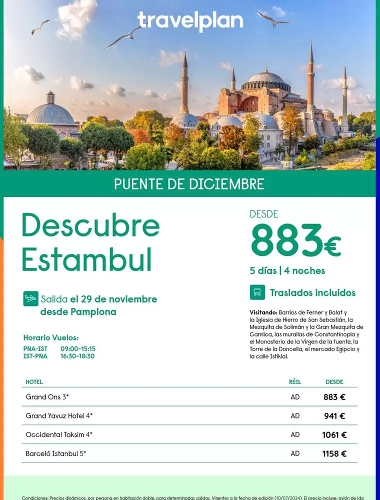 Oferta de Travelplan - Descubre Estambul por 883€ en Travelplan