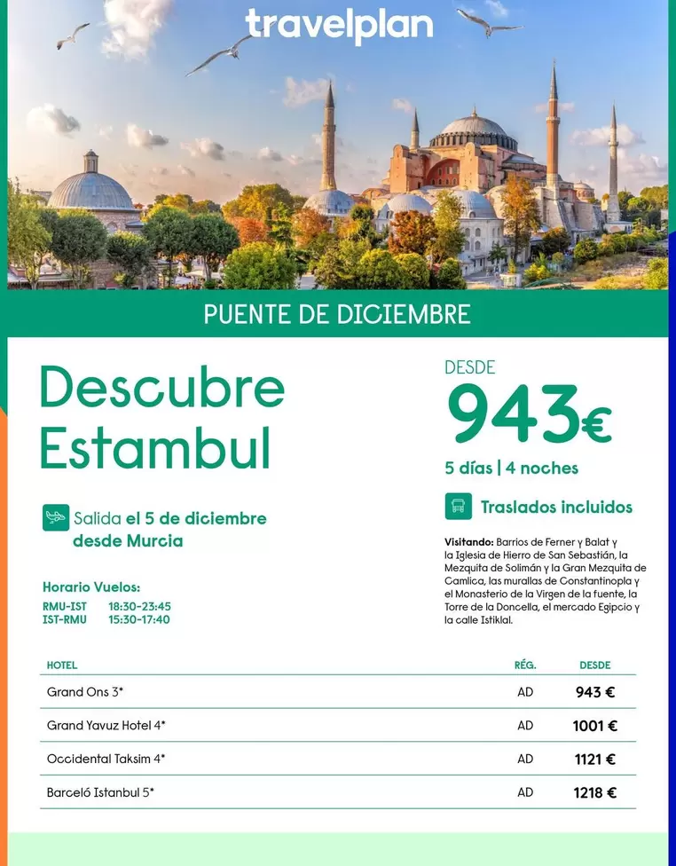 Oferta de Travelplan - Descubre Estambul por 943€ en Travelplan