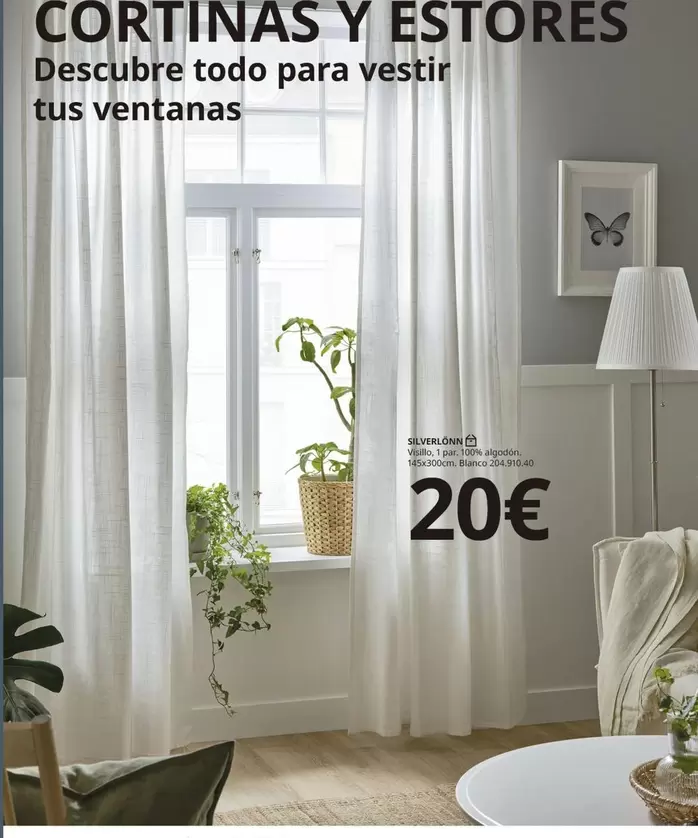 Oferta de Silverlönn Visillo por 20€ en IKEA