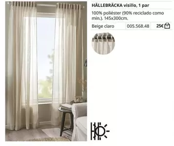 Oferta de Hällebräcka Visillo por 25€ en IKEA