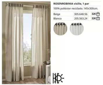 Oferta de Rosenrobinia Visillo por 32€ en IKEA