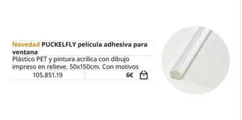 Oferta de Puckelfly - Pelicula Adhesiva Para Ventana por 6€ en IKEA