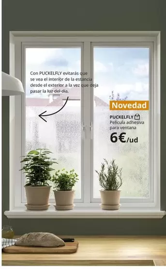 Oferta de Puckelfly Película Adhesiva Para Ventana por 6€ en IKEA