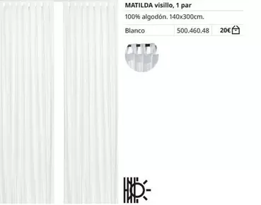 Oferta de Matilda Visillo por 20€ en IKEA