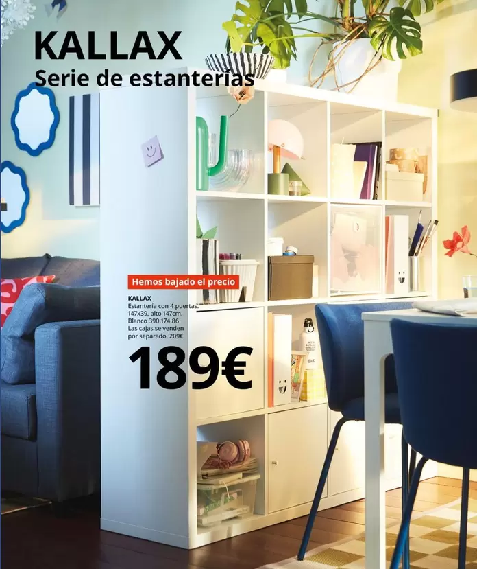 Oferta de Kallax - Estantería Con 4 Puertas por 189€ en IKEA