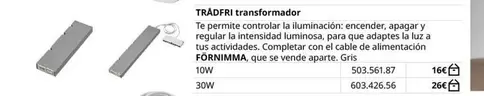 Oferta de Trådfri Transformador  por 16€ en IKEA