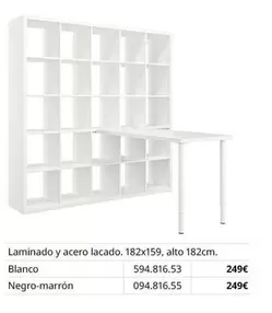 Oferta de Kallax/Lagkapten - Fondo Laminado Y Acero Lacado182x159 por 249€ en IKEA