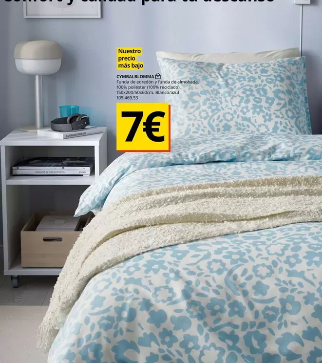 Oferta de Cymbalblomma Funda De Edredón Y Funda De Almohada por 7€ en IKEA