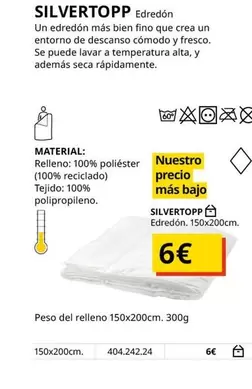 Oferta de Silvertopp Edredón por 6€ en IKEA