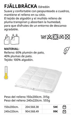 Oferta de Fjallbracka - Edredon por 54€ en IKEA