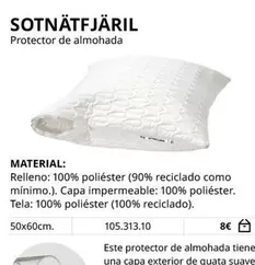 Oferta de Sotnätfjäril Protector De Almohada  por 8€ en IKEA