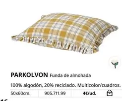 Oferta de Parkolvon - Funda De Almohada por 4€ en IKEA