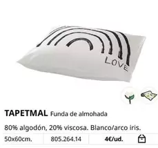 Oferta de Tapetmal - Funda De Almohada por 4€ en IKEA