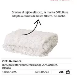 Oferta de Ofelia - Manta por 20€ en IKEA