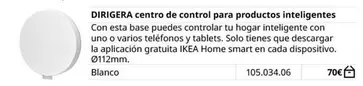 Oferta de Dirigera Centro De Control Para Productos Inteligentes por 70€ en IKEA