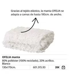 Oferta de Ofelia Manta por 20€ en IKEA