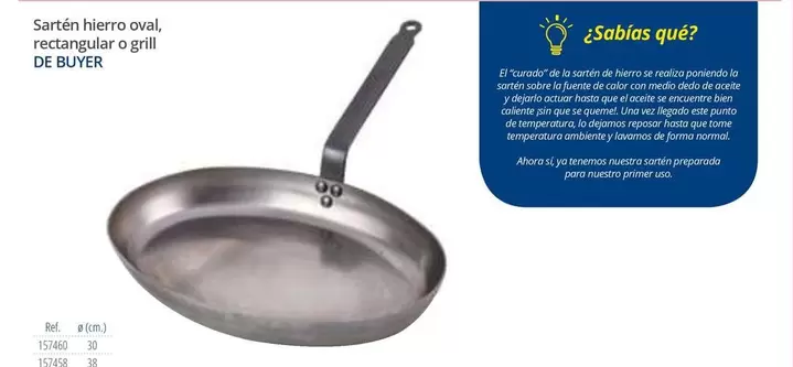 Oferta de De Buyer - Sartén Hierro Oval, Rectangular O Grill  en Makro