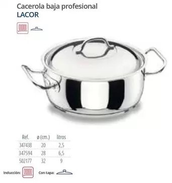 Oferta de Lacor - Cacerola Baja Profesional en Makro