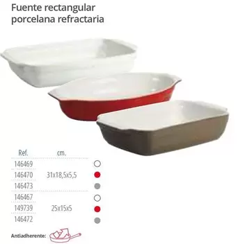 Oferta de Fuente Rectangular Porcelana Refractaria en Makro