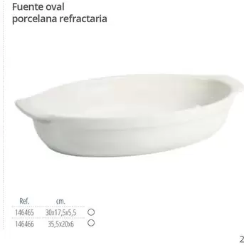 Oferta de Fuente Oval Porcelana Refractaria en Makro