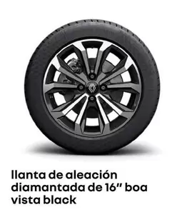 Oferta de Llanta De Aleación Diamantada De 16" Boa Vista Black en Renault