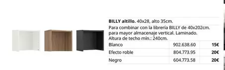 Oferta de Billy - Altillo por 15€ en IKEA