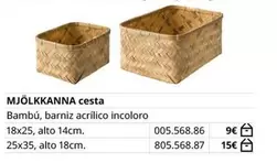 Oferta de Mjolkkanna - Cesta por 9€ en IKEA