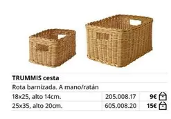 Oferta de Trummis - Cesta por 9€ en IKEA