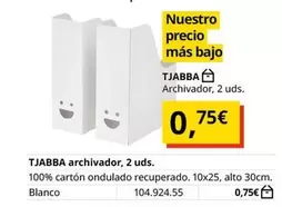 Oferta de Tjabba - Archivador por 0,75€ en IKEA