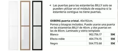 Oferta de Oxberg - Puerta Cristal por 50€ en IKEA